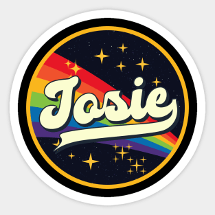 Josie // Rainbow In Space Vintage Style Sticker